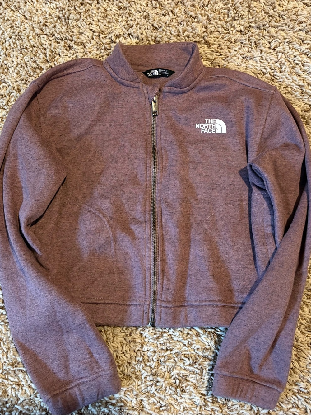 The North Face Women's Heather Mauve Zip-Up Jacket